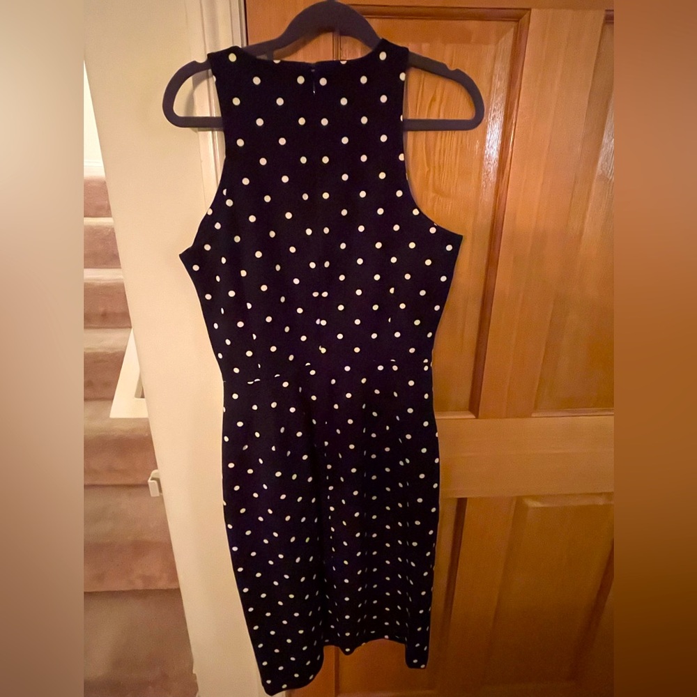 Banana Republic Sleeveless Polka Dot Dress with Zipper